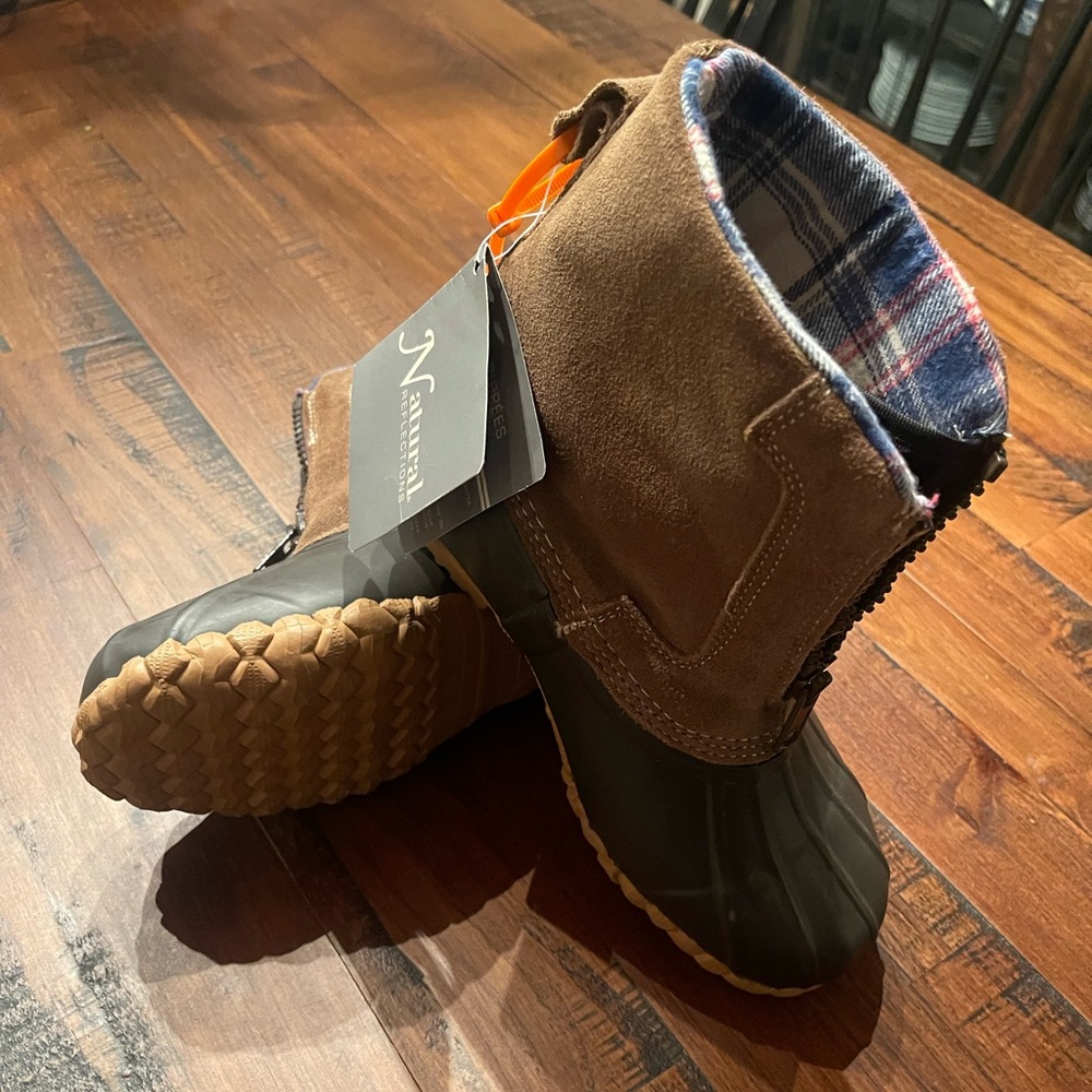 Brown and Black Duck Boots - Picture 3 of 3